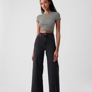 NEW with tags- GAP Black Flare Wide-Leg Jeans size 28